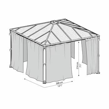 Palram Canopia Netting Set for Palermo Gazebos