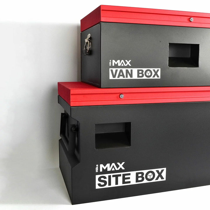 Hilka 32" (81cm) Van / 42" (107cm) Heavy Duty Steel Site Storage Box Bundle