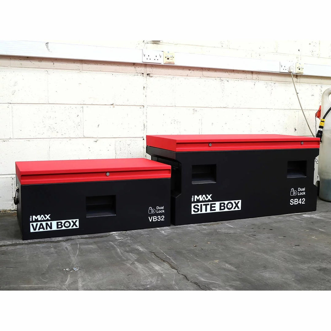 Hilka 32" (81cm) Van / 42" (107cm) Heavy Duty Steel Site Storage Box Bundle