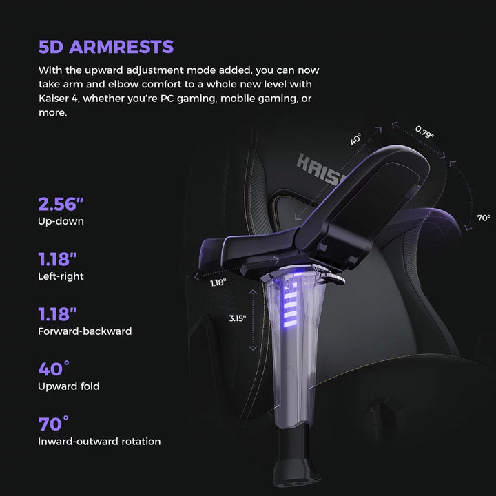 anda seaT Kaiser Series 4 Large Gaming Chair, Grey Fabric