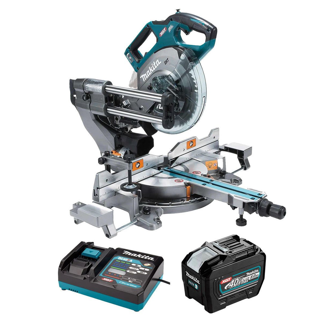 Makita LS002GZ01 40V max XGT Brushless Slide Compound Mitre Saw with 1 x 8.0Ah Battery & Charger