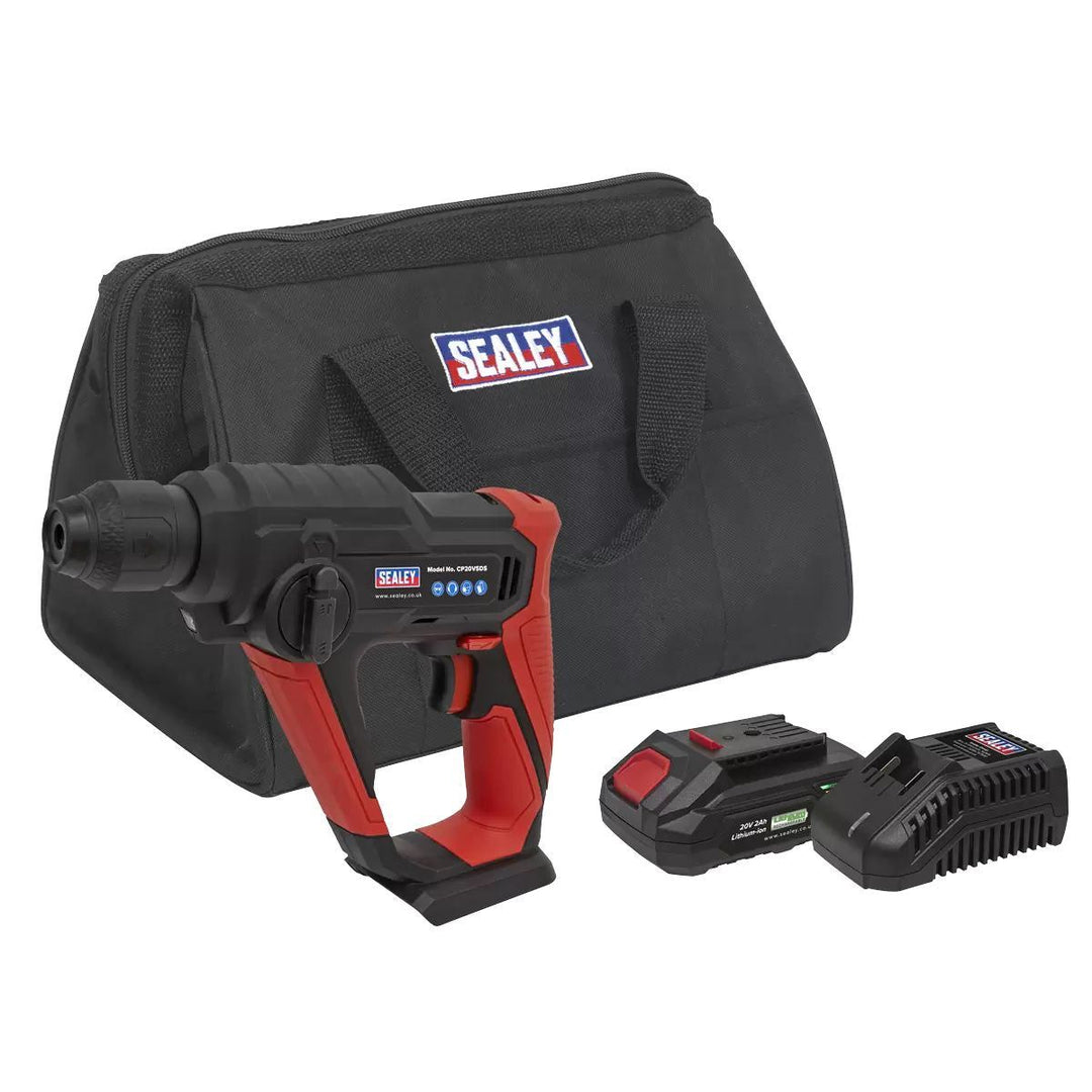 Sealey CP20VSDSKIT1 20V Rotary Hammer Drill Kit With Battery & Charger
