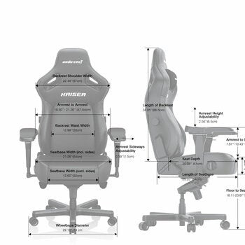 anda seaT Kaiser 4 Series Extra Large Gaming Chair, Black