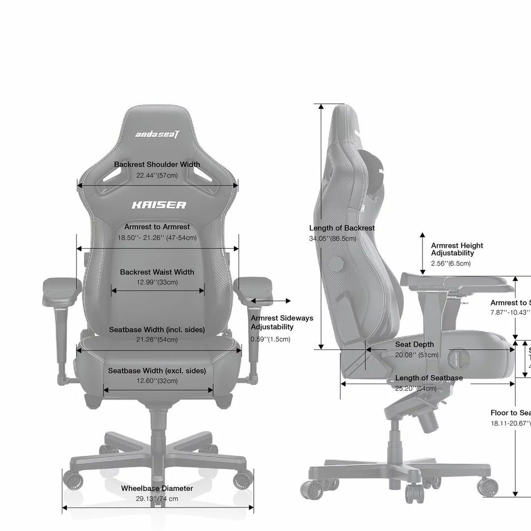 anda seaT Kaiser 4 Series Extra Large Gaming Chair, Black