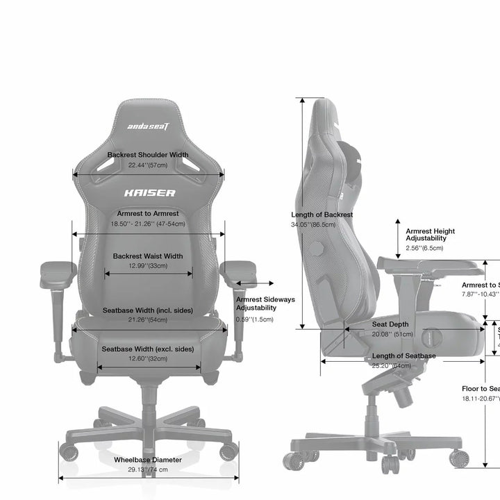 anda seaT Kaiser 4 Series Extra Large Gaming Chair, Black