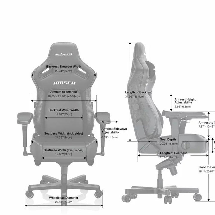 anda seaT Kaiser 4 Series Extra Large Gaming Chair, Black