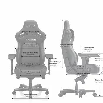 anda seaT Kaiser 4 Series Extra Large Gaming Chair, Black