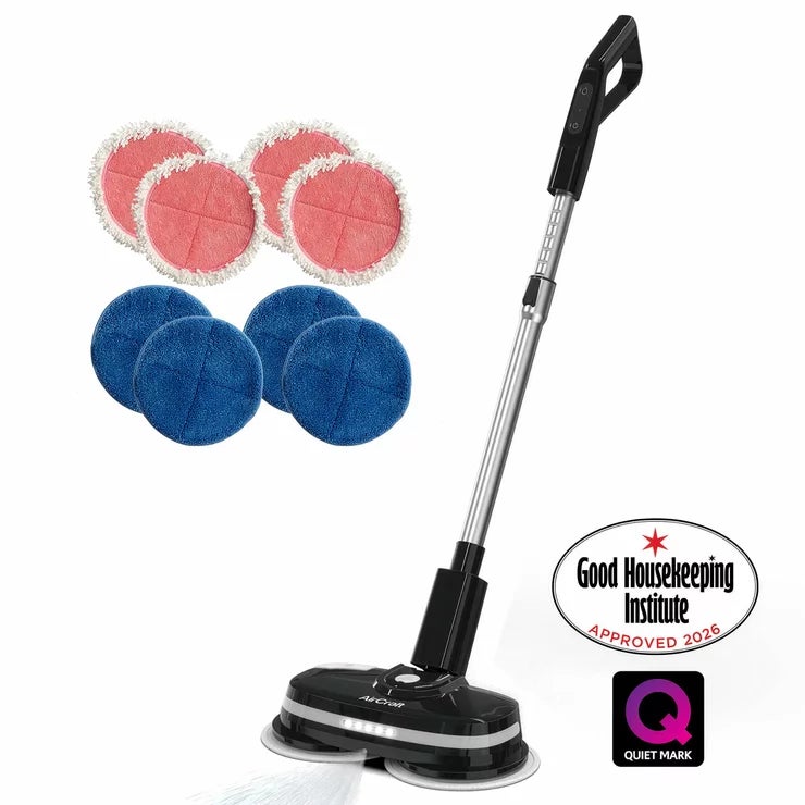 AirCraft PowerGlide Cordless Hard Floor Cleaner &amp; Polisher Black + Extra Set of Pads