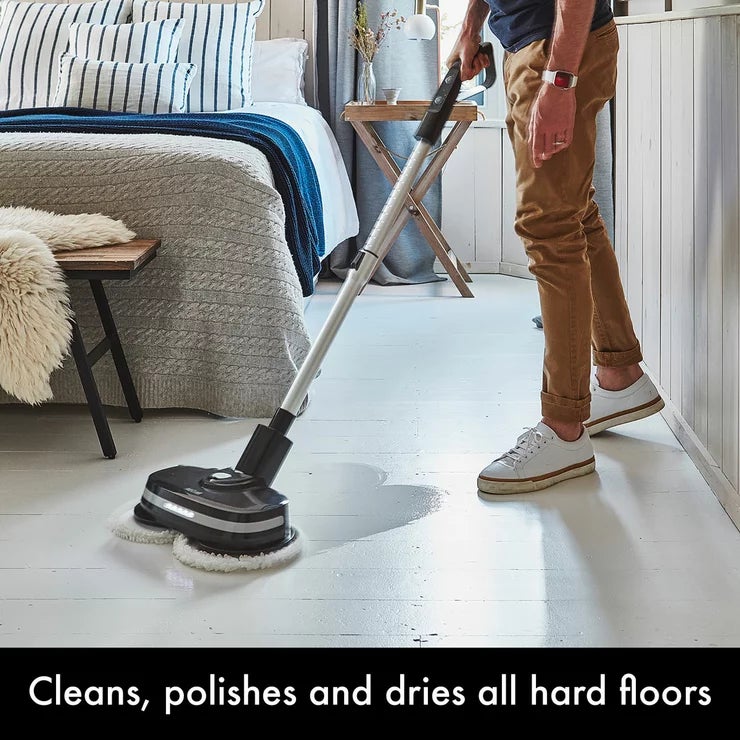 AirCraft PowerGlide Cordless Hard Floor Cleaner &amp; Polisher Black + Extra Set of Pads