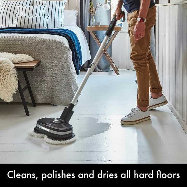 AirCraft PowerGlide Cordless Hard Floor Cleaner &amp; Polisher Black + Extra Set of Pads
