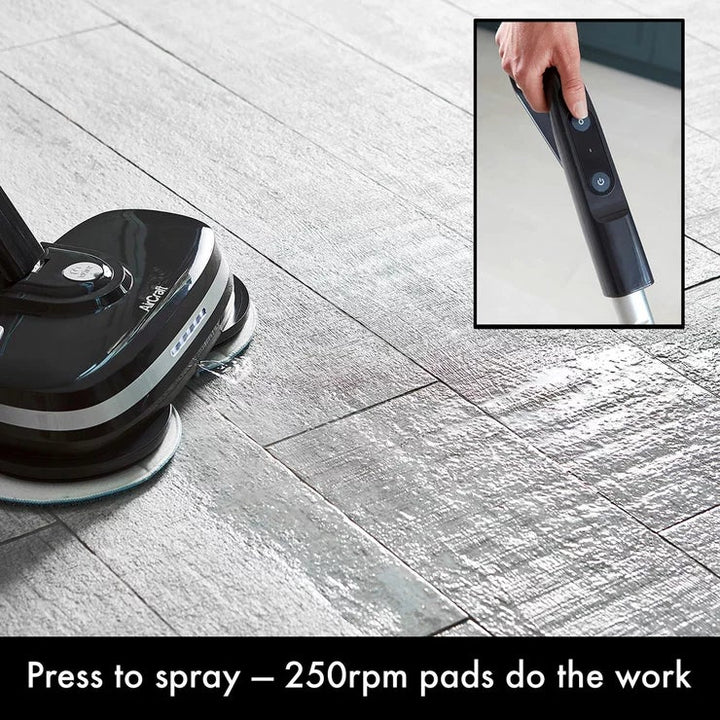 AirCraft PowerGlide Cordless Hard Floor Cleaner &amp; Polisher Black + Extra Set of Pads