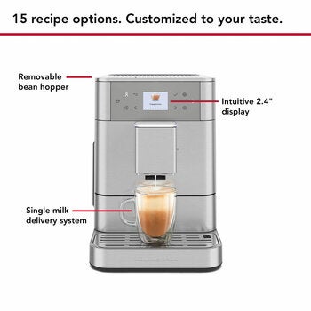 KitchenAid 5KES8556BSX Fully Automatic KF6 Espresso Coffee Machine in Stainless Steel