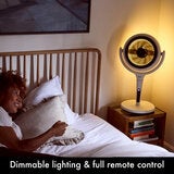 AirCraft LUME Ultra Quiet 2 in 1 Air Circulator Fan With Remote &amp; LED Backlight in Stone White