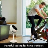 AirCraft LUME Ultra Quiet 2 in 1 Air Circulator Fan With Remote &amp; LED Backlight in Stone White
