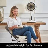 AirCraft LUME Ultra Quiet 2 in 1 Air Circulator Fan With Remote &amp; LED Backlight in Stone White