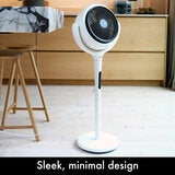 AirCraft LUME Ultra Quiet 2 in 1 Air Circulator Fan With Remote &amp; LED Backlight in Stone White