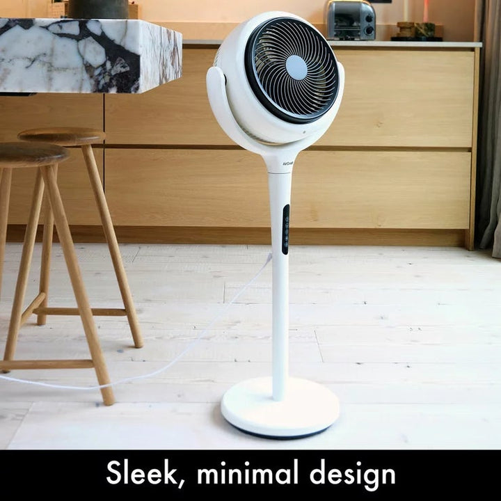 AirCraft LUME Ultra Quiet 2 in 1 Air Circulator Fan With Remote &amp; LED Backlight in Stone White