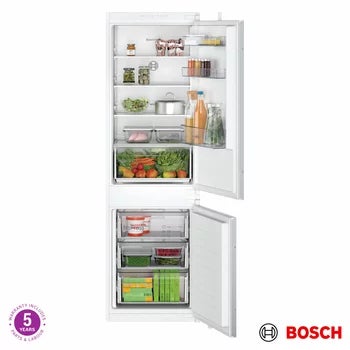 Bosch Series 2, KIN86NSE0G Fully Integrated Fridge Freezer E Rated