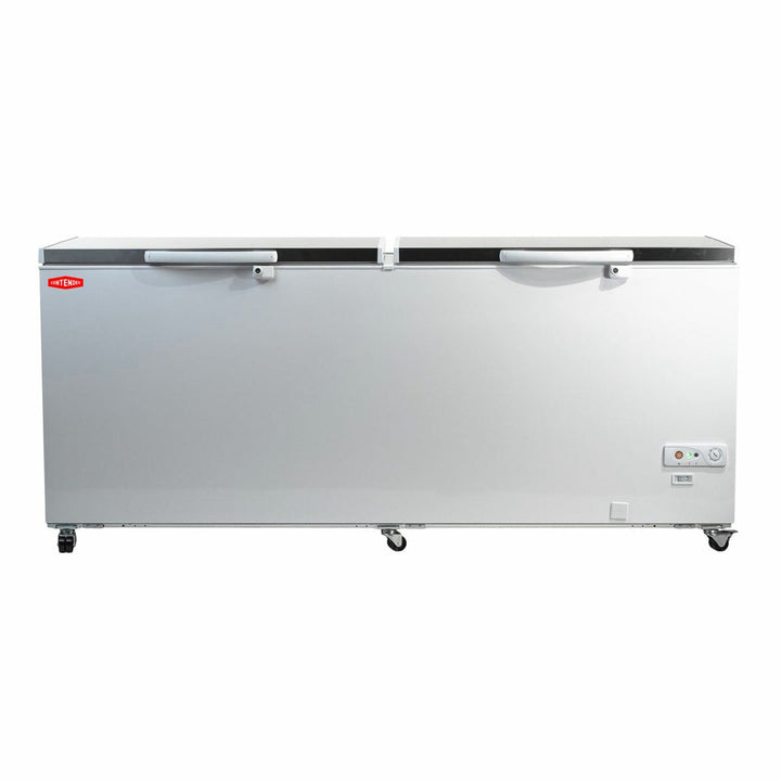 Contender FZC019 Commercial 655L Twin Lid Chest Freezer, D Rated in White
