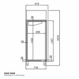 Contender FZU011 Commercial 1200L Double Door Freezer, E Rated in Stainless Steel