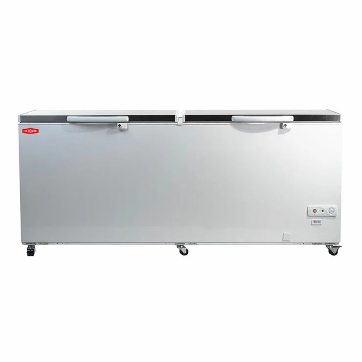 Contender FZC019 Commercial 655L Twin Lid Chest Freezer, D Rated in White