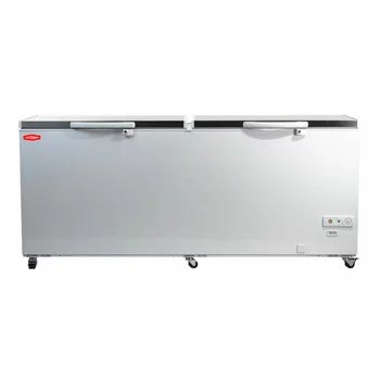Contender FZC019 Commercial 655L Twin Lid Chest Freezer, D Rated in White