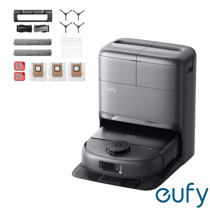 Eufy T211AV11 X12 Pro Robot Vacuum &amp; Mop with Accessory Kit Bundle in Black
