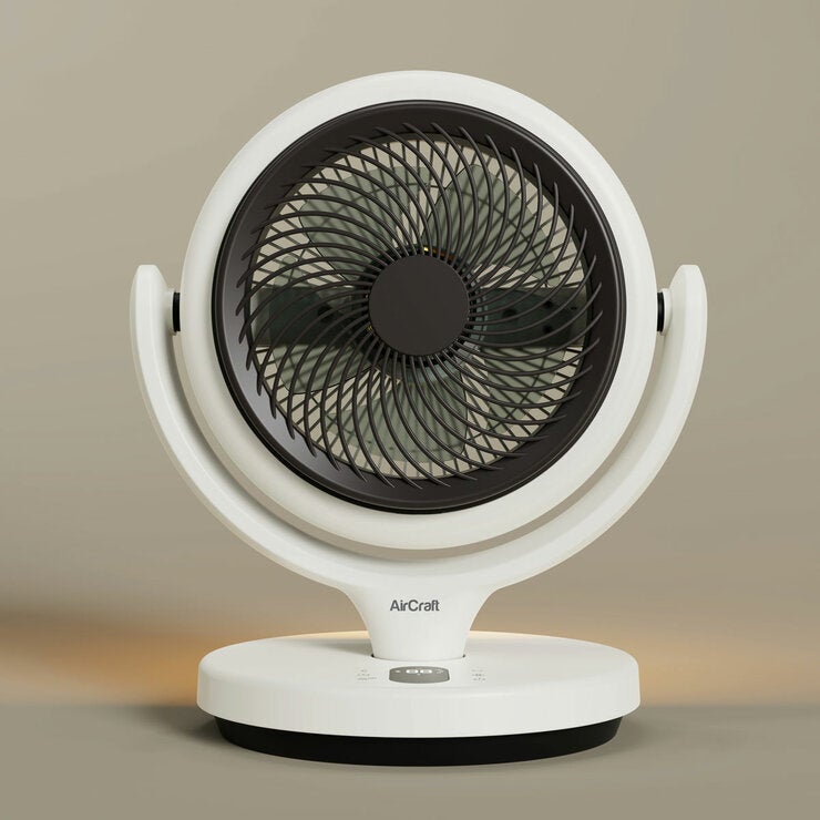 AirCraft LUME MINI Ultra Quiet Air Circulator Desktop Fan with Remote &amp; Ambient Backlight