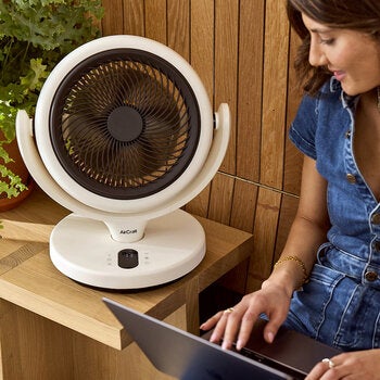AirCraft LUME MINI Ultra Quiet Air Circulator Desktop Fan with Remote &amp; Ambient Backlight