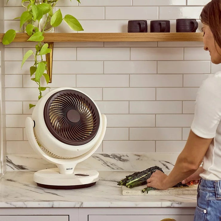 AirCraft LUME MINI Ultra Quiet Air Circulator Desktop Fan with Remote &amp; Ambient Backlight