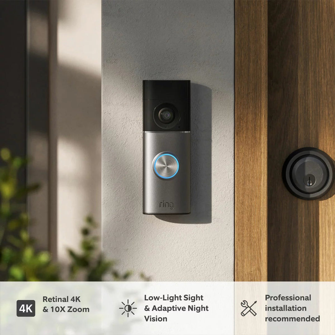Ring Hardwired Video Doorbell Pro (3rd Gen) Satin Nickel + Chime (3rd Gen)