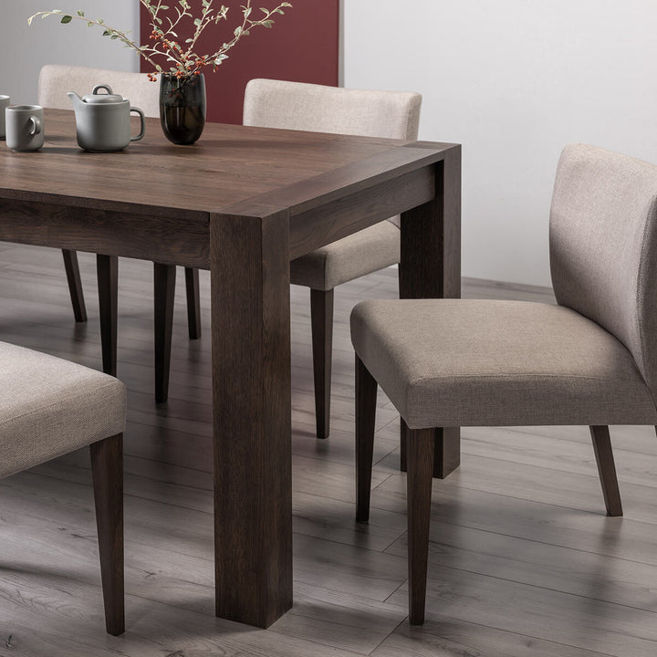 Bentley Designs Milan Dark Oak Extending Dining Table + 6 Chairs, Seats 6-8