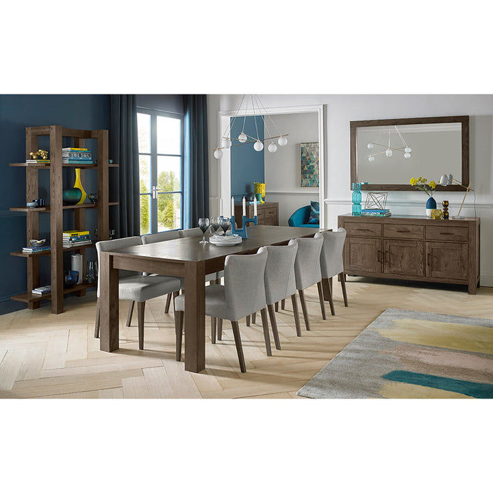 Bentley Designs Milan Dark Oak Extending Dining Table + 6 Chairs, Seats 6-8