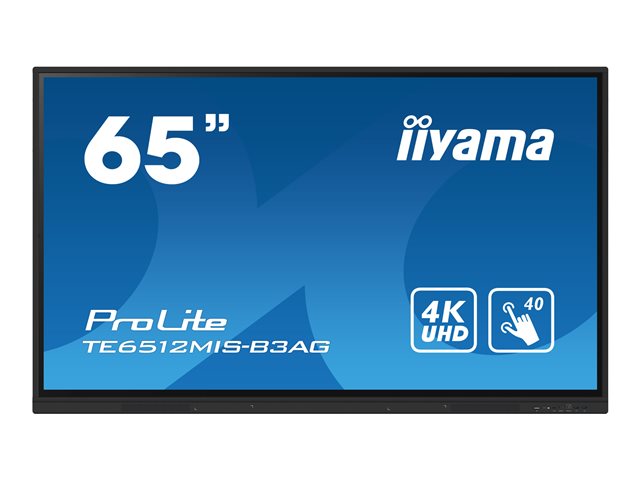 TieDex UK iiyama ProLite TE6512MIS-B3AG 65" Class (64.5" viewable) LED-backlit LCD display - 4K - for digital signage / interactive communication