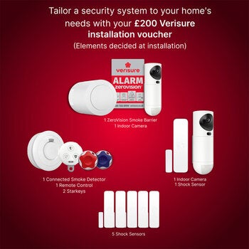 Verisure Installed Home Security Alarm System with 24/7 Monitoring &amp; £200 Customisation Voucher - Paid Monthly Subscription Required