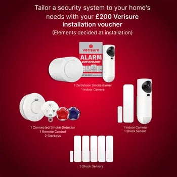 Verisure Installed Home Security Alarm System with 24/7 Monitoring &amp; £200 Customisation Voucher - Paid Monthly Subscription Required