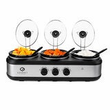 SensioHome Gourmet Triple Slow Cooker &amp; Warming Station 7.1L