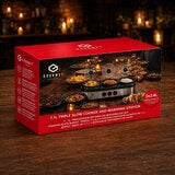 SensioHome Gourmet Triple Slow Cooker &amp; Warming Station 7.1L