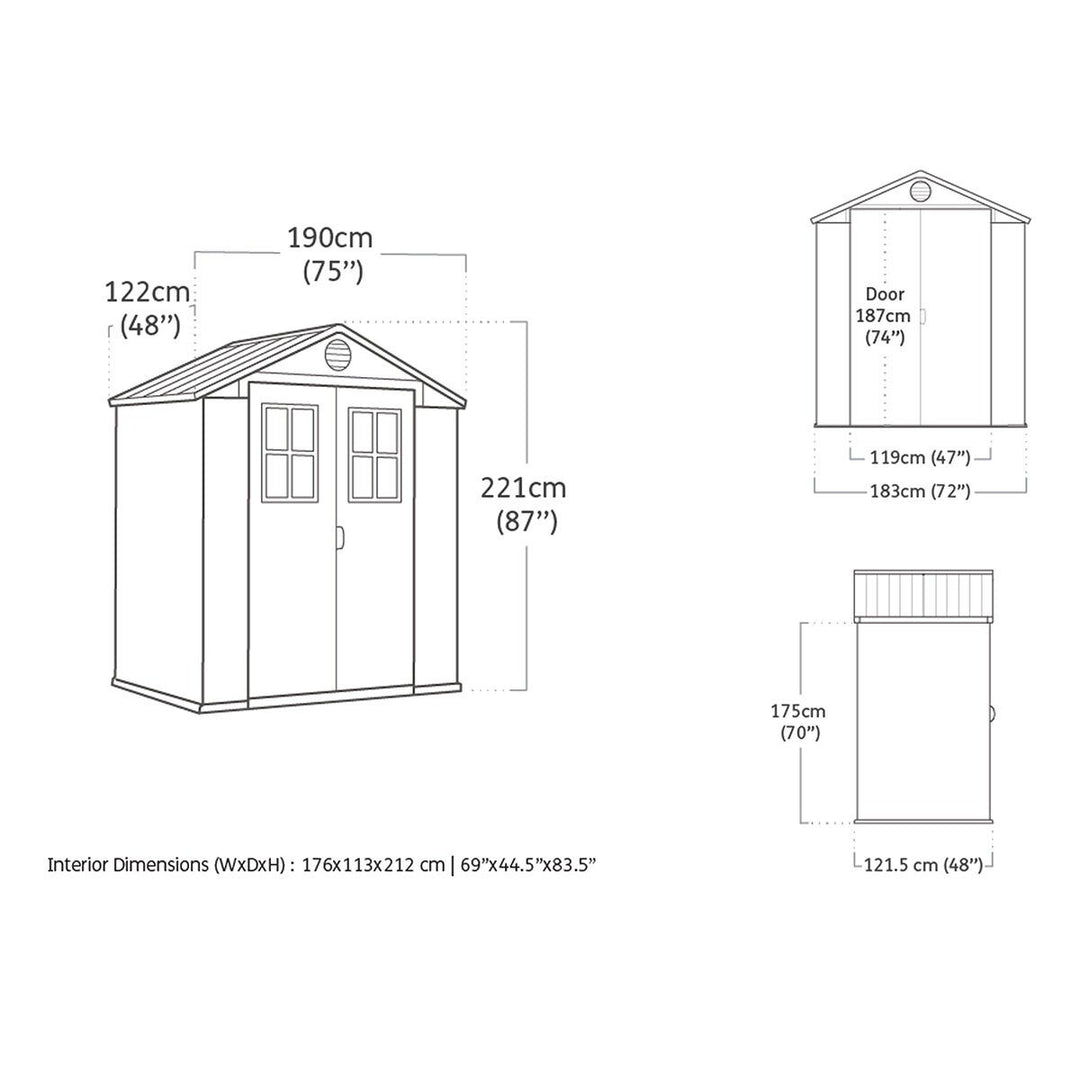 Keter Evotech 6ft 2" x 4ft (1.9 x 1.2m) Storage Shed