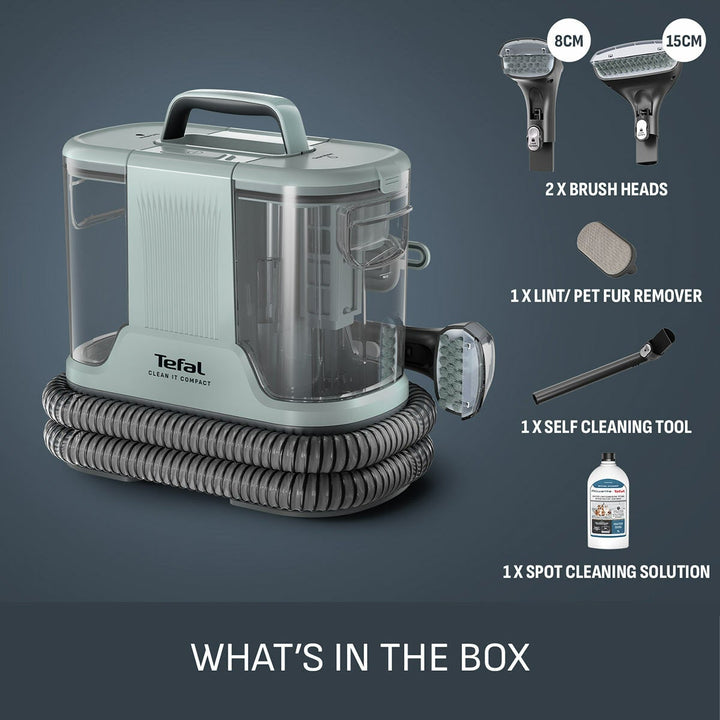 Tefal IZ3020GO Clean It Compact Spot Cleaner in Eucalyptus
