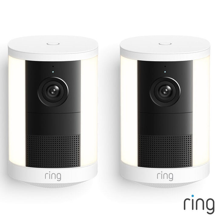 Ring Spotlight Cam (2nd Gen) - Battery White Security Camera - 2 Pack