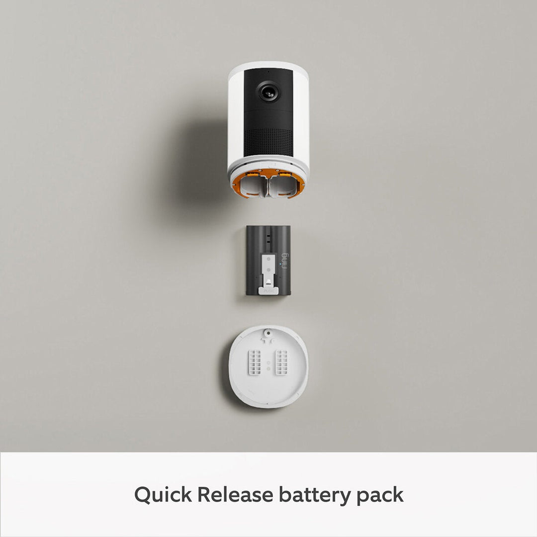 Ring Spotlight Cam (2nd Gen) - Battery White Security Camera - 2 Pack