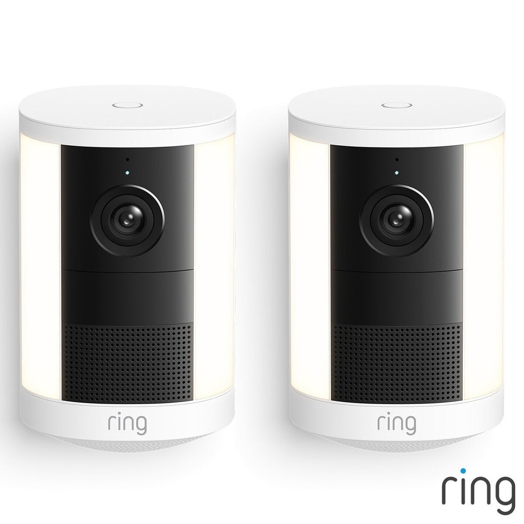 Ring Spotlight Cam (2nd Gen) - Battery White Security Camera - 2 Pack