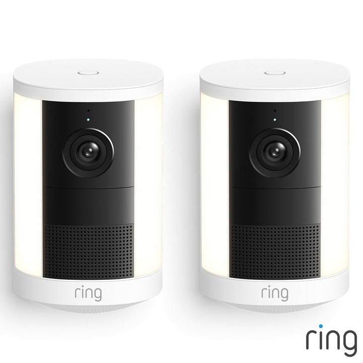 Ring Spotlight Cam (2nd Gen) - Battery White Security Camera - 2 Pack
