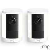 Ring Spotlight Cam (2nd Gen) - Battery White Security Camera - 2 Pack