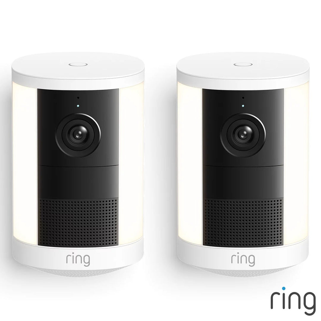 Ring Spotlight Cam (2nd Gen) - Battery White Security Camera - 2 Pack