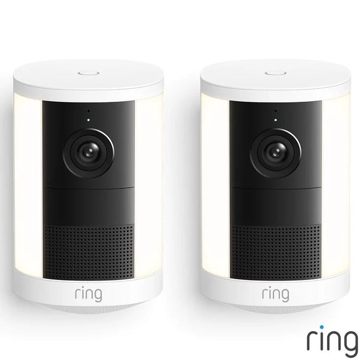 Ring Spotlight Cam (2nd Gen) - Battery White Security Camera - 2 Pack