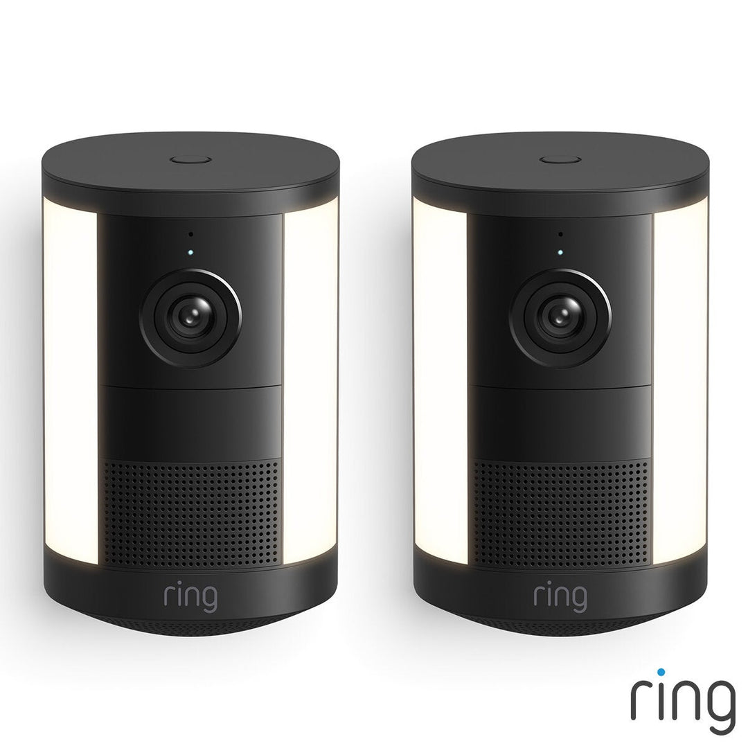 Ring Spotlight Cam (2nd Gen) Battery Black Security Camera - 2 Pack