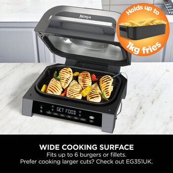 Ninja DG551UK 6-in-1 MAX Grill &amp; Air Fryer in Grey
