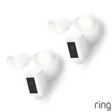 Ring Floodlight Cam (2nd Gen) - Wired - White Security Camera - Retinal 2K - 2 Pack